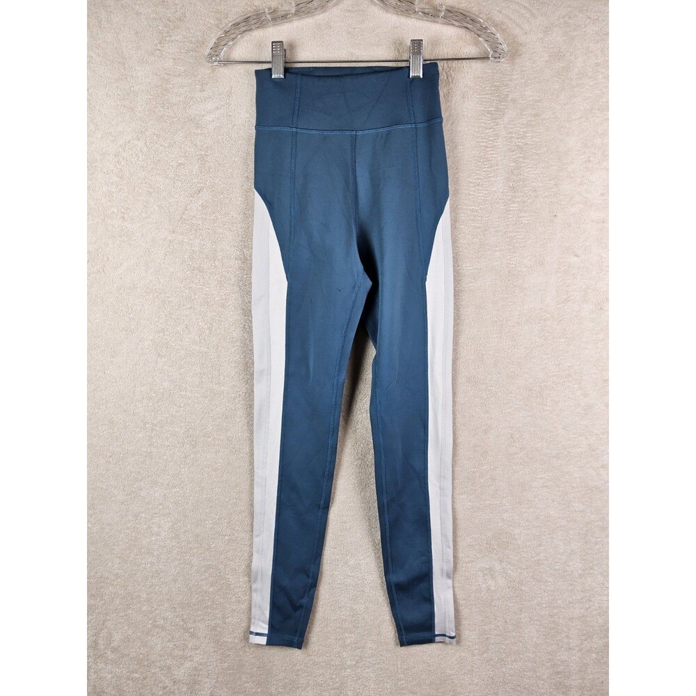 Iris & Ink Women's Athletic Pantaloni Leggings Tapestry Blue White Size XS
